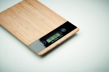 Logo trade promotional merchandise image of: Bamboo digital kitchen scales