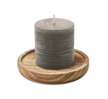 Logotrade promotional giveaway image of: Candle on round wooden base