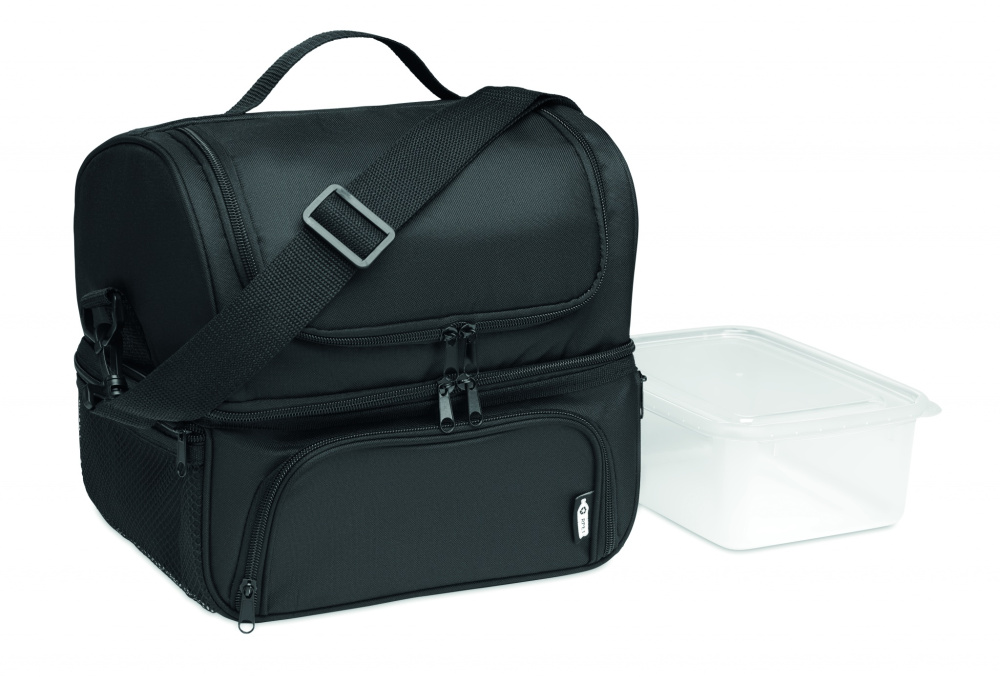 Logo trade promotional giveaway photo of: Cooler bag in 600D RPET