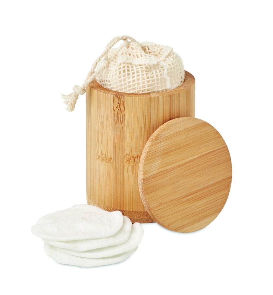 Logotrade promotional item image of: Bamboo fibre cleansing pad set