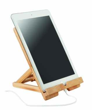 Logo trade promotional giveaways picture of: Bamboo tablet stand TUANUI