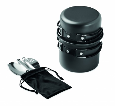 Logotrade business gift image of: 2 camping pots with cutlery