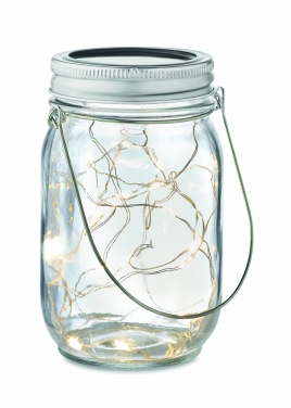 Logo trade corporate gifts picture of: Solar mason jar outdoor lamp