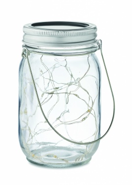 Logo trade promotional products image of: Solar mason jar outdoor lamp