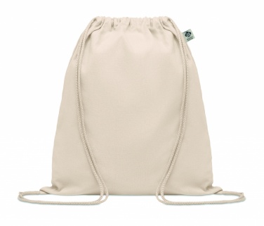 Logo trade promotional giveaways picture of: Organic cotton drawstring bag