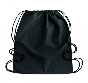 Logo trade promotional gift photo of: Organic cotton drawstring bag