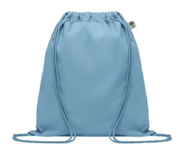 Logo trade promotional merchandise image of: Organic cotton drawstring bag