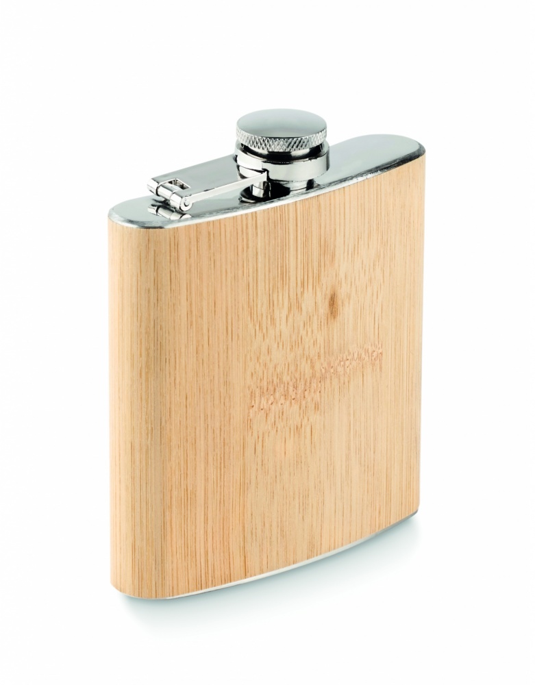 Logotrade promotional item picture of: Bamboo slim hip flask 170ml