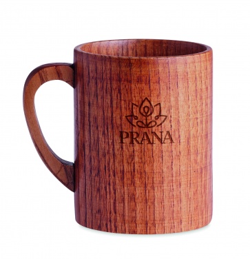 Logo trade corporate gifts picture of: Oak wooden mug 280 ml