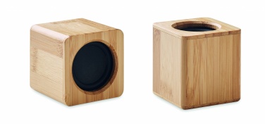 Logo trade promotional products picture of: Set of Bamboo wireless speaker