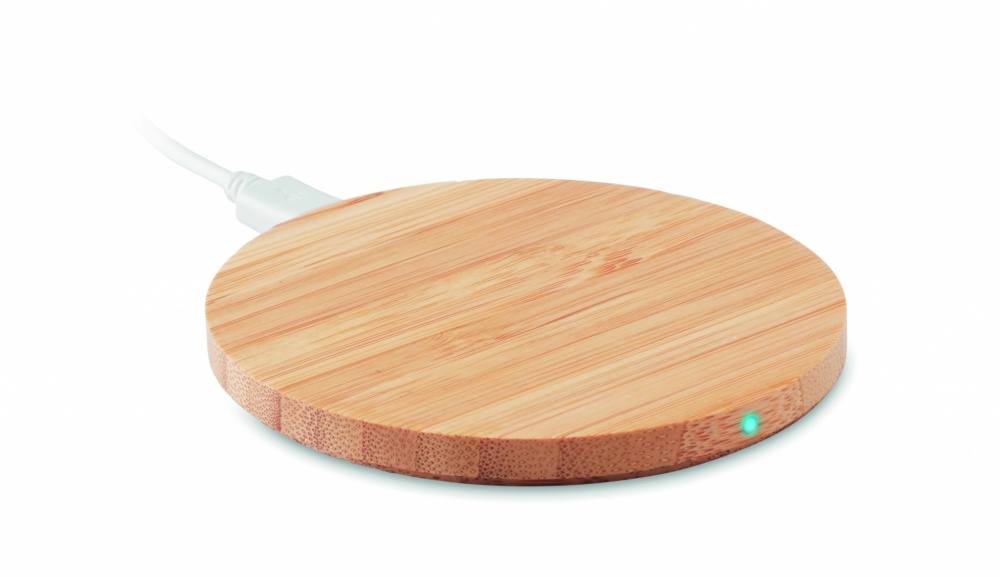 Logotrade promotional gift picture of: Wireless charger bamboo 10W