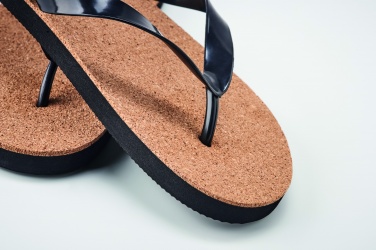 Logo trade promotional gift photo of: Cork beach slippers L