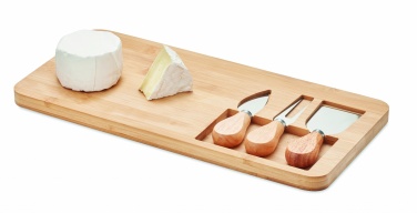 Logotrade promotional products photo of: Bamboo Cheese board set Leipzig