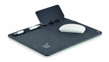 Logotrade promotional giveaway picture of: RPET mouse mat charger 15W