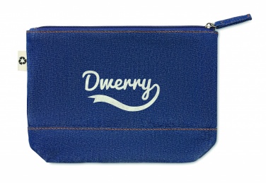 Logo trade advertising products image of: Recycled denim cosmetic pouch