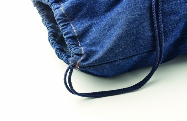 Logotrade promotional gift image of: Recycled denim drawstring bag