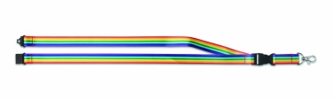 Logo trade promotional giveaway photo of: Rainbow RPET lanyard