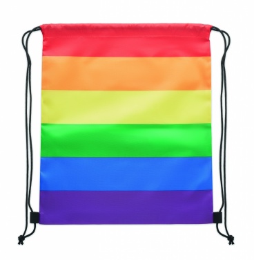 Logotrade promotional product image of: Rainbow RPET drawstring bag