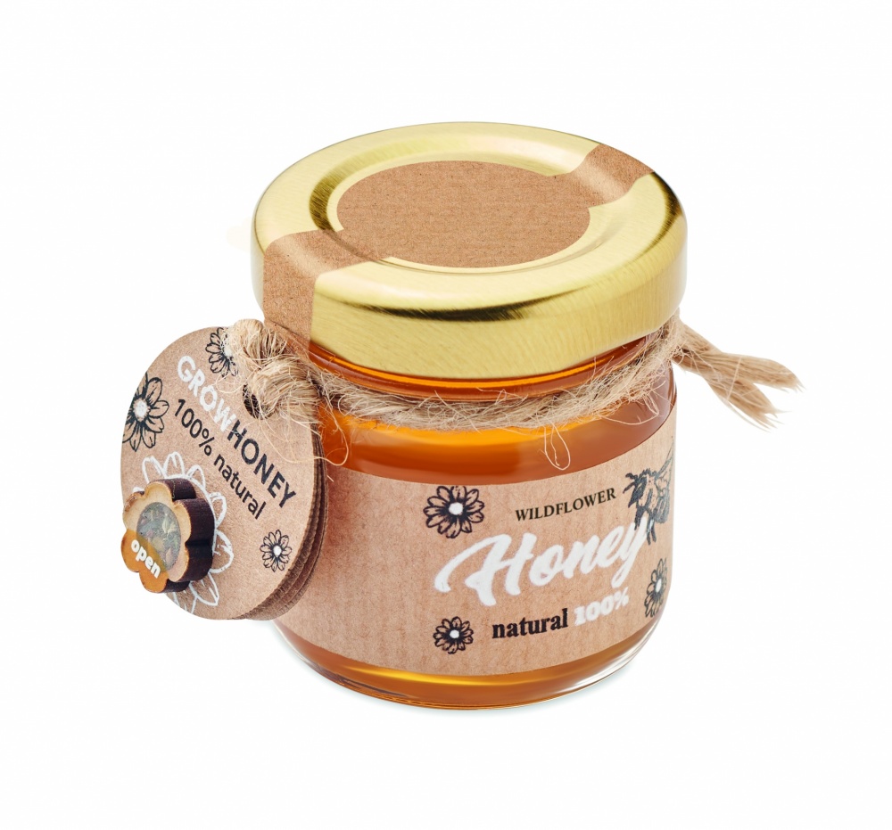 Logo trade corporate gifts image of: Wildflower honey jar 50 gr