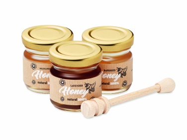 Logotrade promotional gift image of: Set of 3 wildflower honey