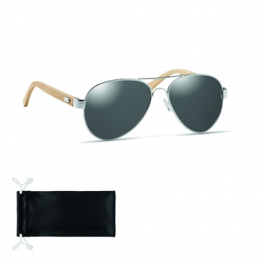 Logotrade promotional merchandise picture of: Bamboo sunglasses in pouch TARTU