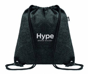 Logo trade promotional giveaway photo of: RPET felt drawstring bag