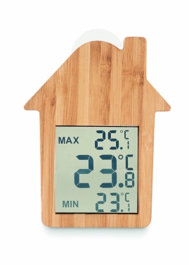 Logotrade promotional item image of: Bamboo weather station