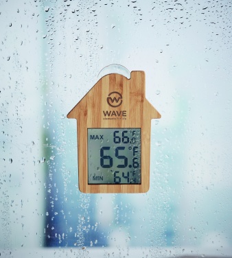 Logotrade corporate gift picture of: Bamboo weather station HISA