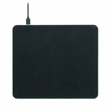 Logo trade promotional items image of: Cork mouse mat charger 15W