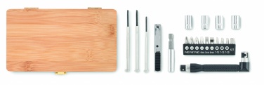 Logotrade corporate gift image of: 21 pcs tool set in bamboo case