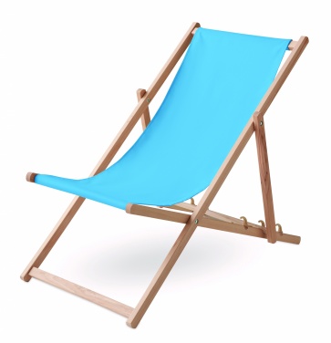 Logo trade corporate gifts image of: Beach chair in wood