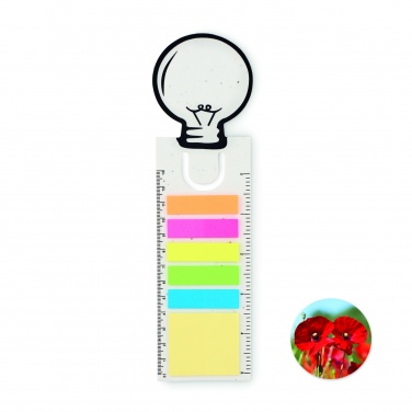 Logo trade promotional product photo of: Seed paper bookmark w/memo pad