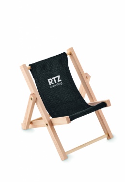 Logo trade business gifts image of: Deckchair-shaped phone stand