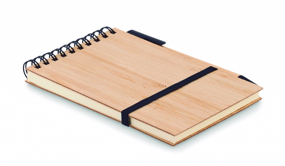 Logotrade promotional giveaway picture of: A6 bamboo notepad with pen