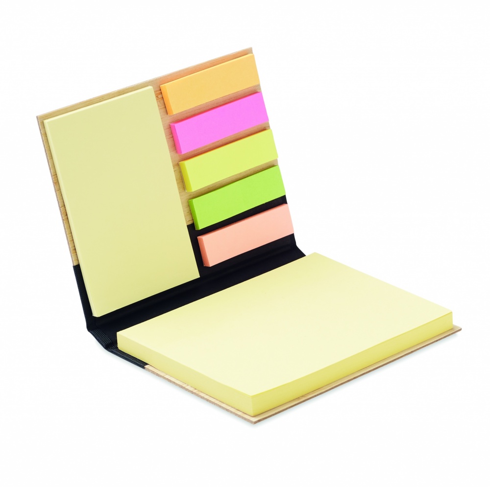 Logo trade corporate gift photo of: Bamboo sticky note memo pad