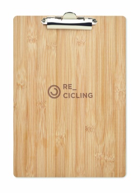 Logo trade promotional merchandise image of: A4 bamboo clipboard