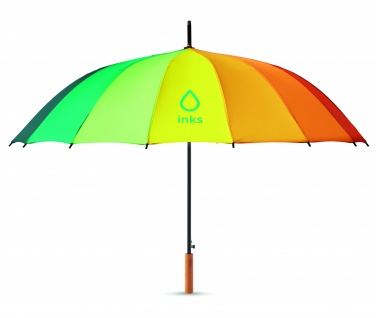 Logo trade business gift photo of: 27 inch rainbow umbrella