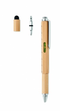 Logo trade promotional gifts image of: Spirit level pen in bamboo