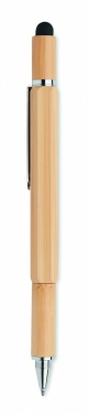 Logo trade corporate gifts picture of: Spirit level pen in bamboo