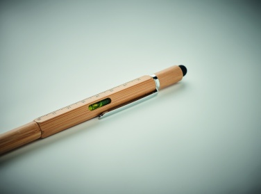 Logo trade promotional giveaway photo of: Spirit level pen in bamboo