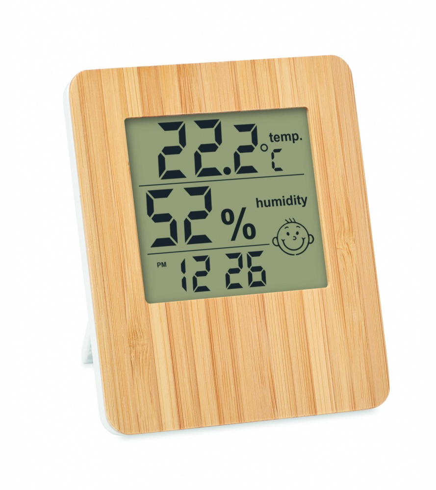 Logotrade promotional product image of: Bamboo weather station