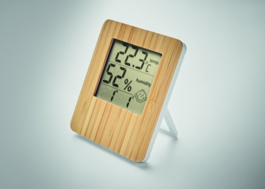 Logo trade promotional product photo of: Bamboo weather station