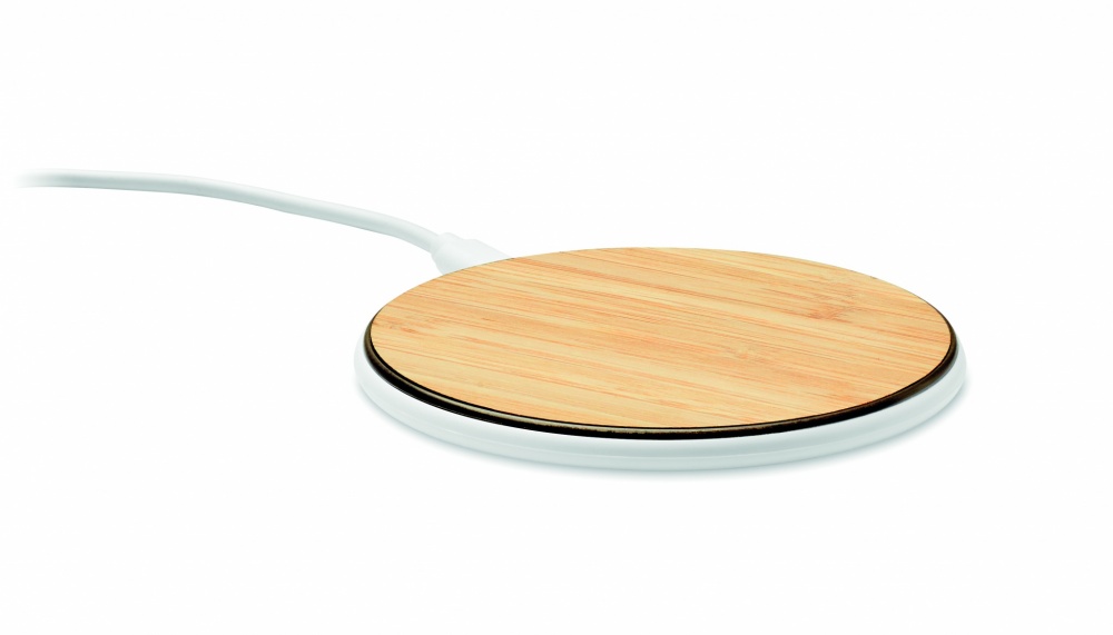 Logotrade promotional item picture of: Bamboo wireless charger 10W