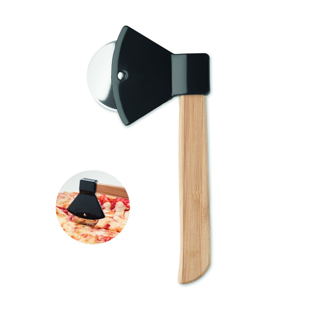 Logo trade promotional products image of: Pizza cutter bamboo handle