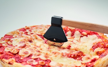 Logo trade promotional merchandise picture of: Pizza cutter bamboo handle