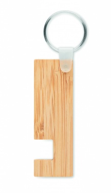 Logo trade promotional gifts image of: Bamboo stand and key ring Savonlinna