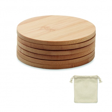 Logotrade business gifts photo of: Set of 6 bamboo coasters