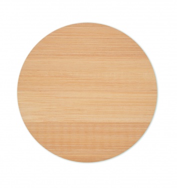 Logo trade promotional giveaway photo of: Bamboo round coaster