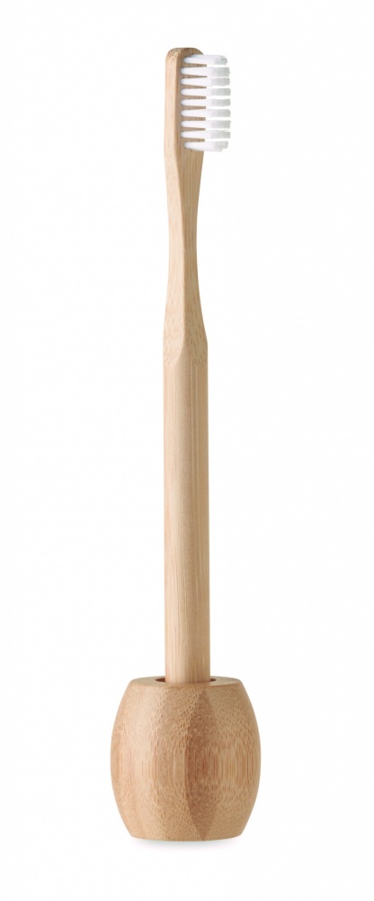 Logotrade promotional merchandise picture of: Bamboo tooth brush with stand