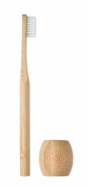 Logotrade promotional items photo of: Bamboo tooth brush with stand